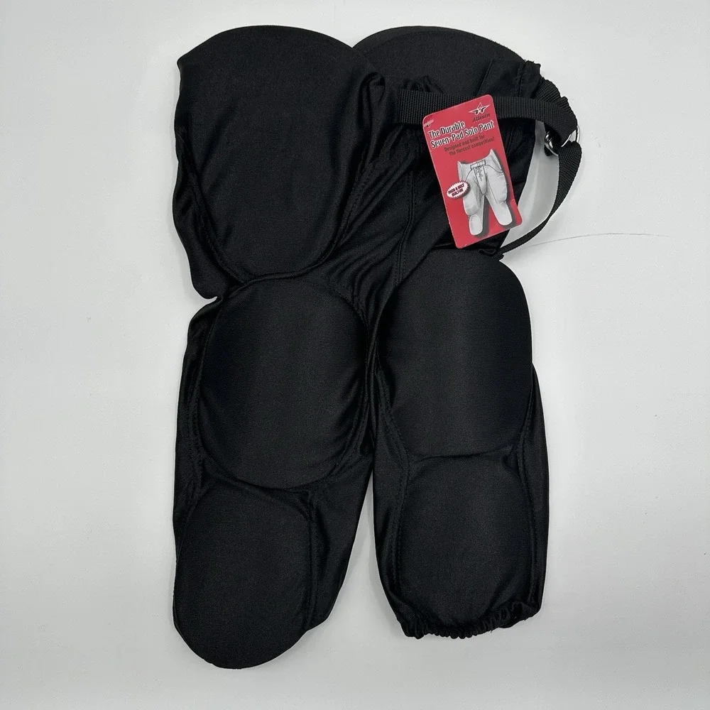 Alleson Youth Large L Seven Pad Solo Football Belted Pants Black NWT Durable New